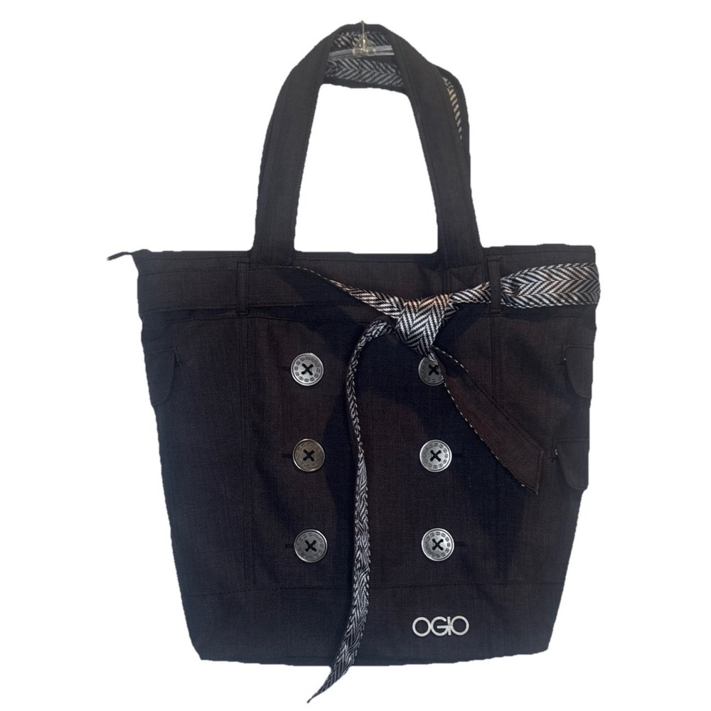 OGIO Melrose‎ Women Storm Gray Large Button Pockets Laptop Tote Bag